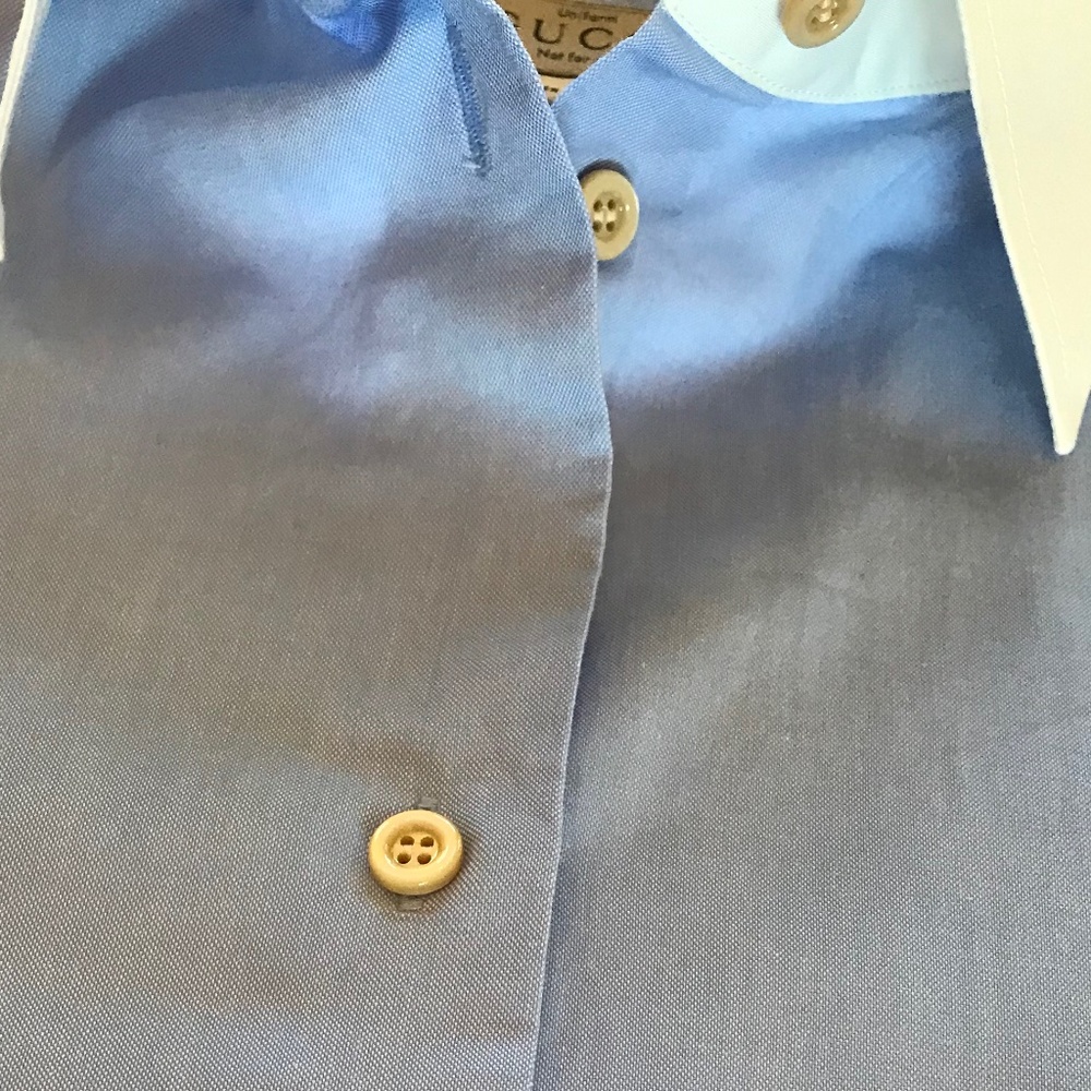 GUCCI UNIFORM OVERSIZED BOYFRIEND BUTTON DOWN SHIRT - Picture 5 of 11